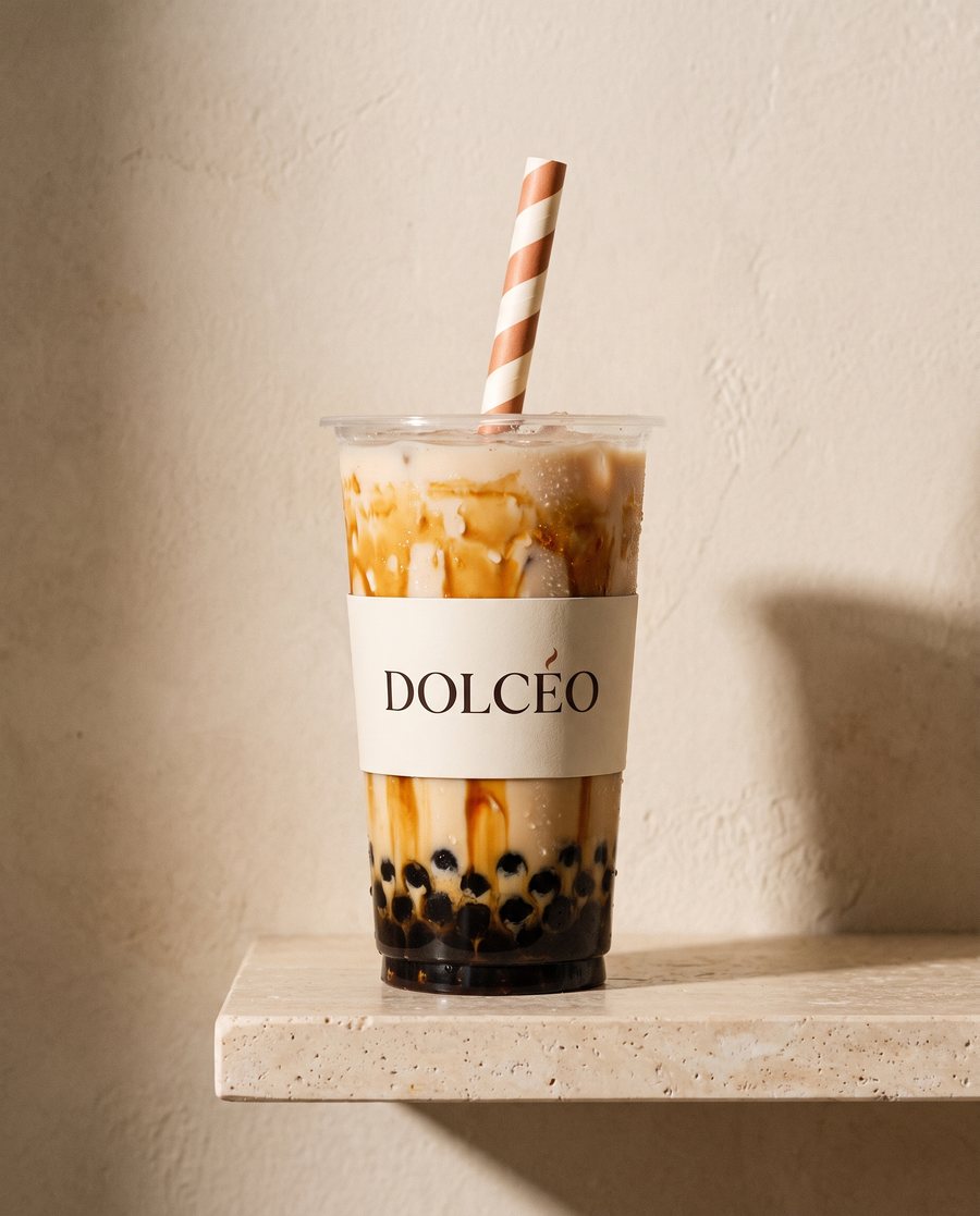 Brown sugar bubble tea van Dolcéo