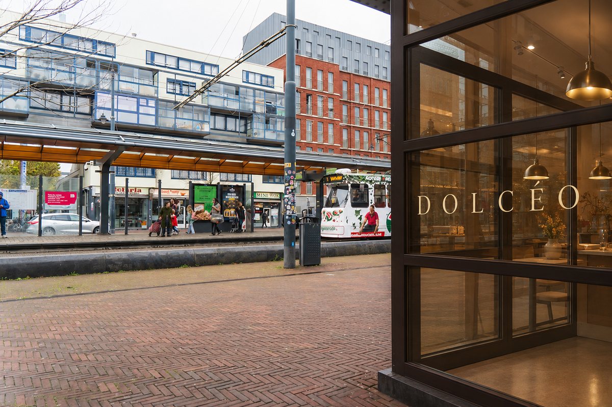Het Stationsplein voor Dolcéo met de tramhalte